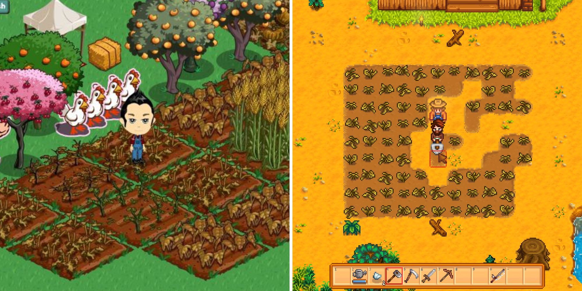 Stardew Valley, Farmville, Farms with Dead Crops