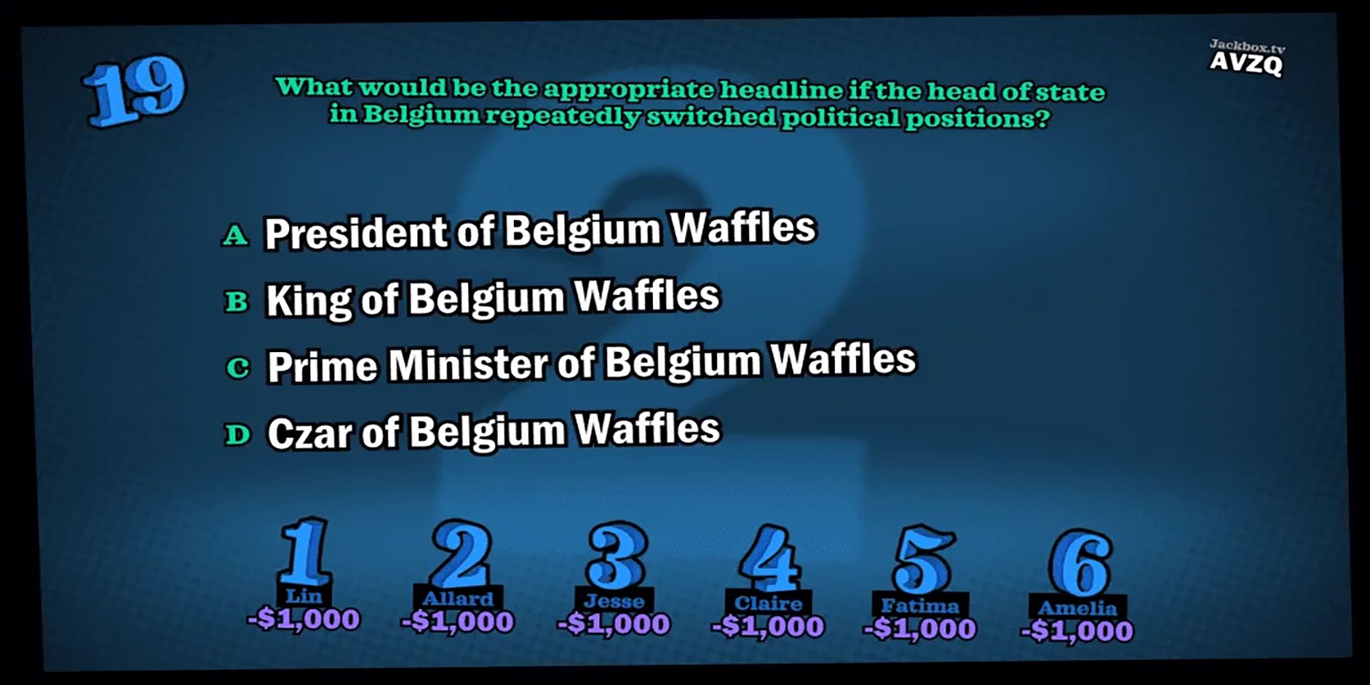 The second question in a game of YDKJ 2015