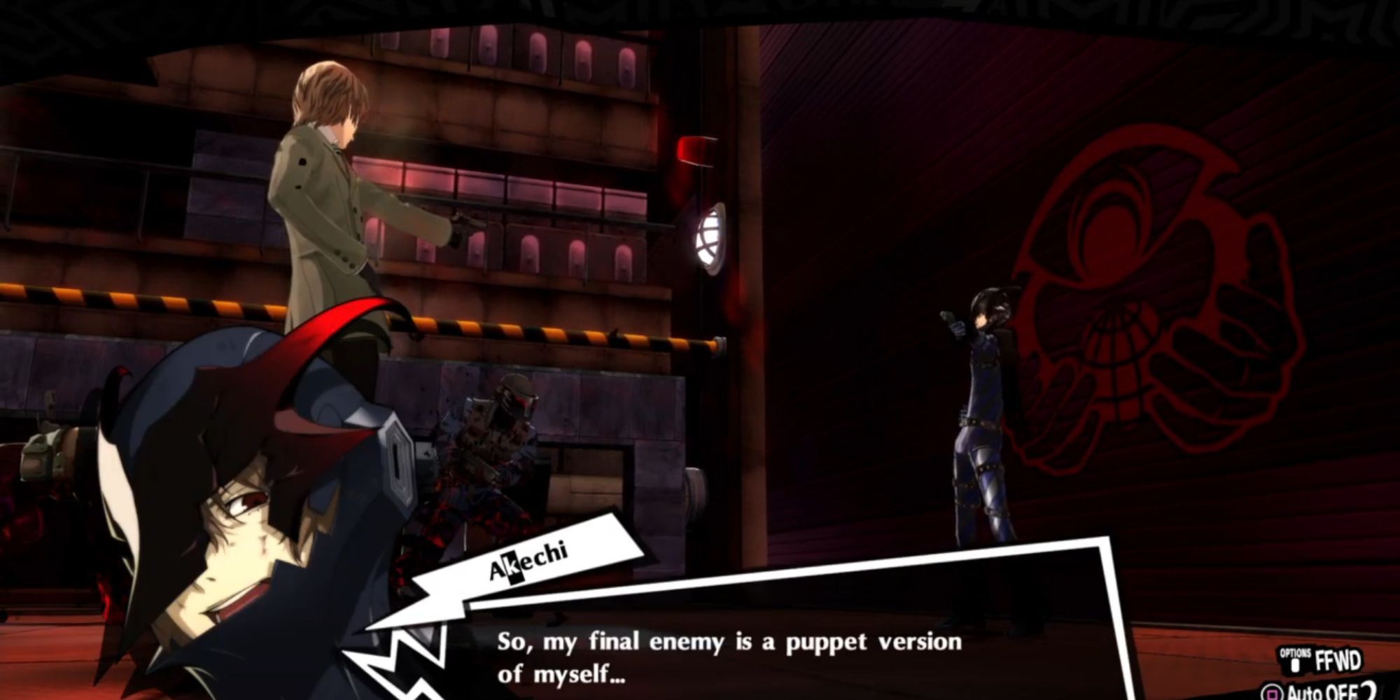 Goro Akechi faces his own Shadow form in a final sacrifice