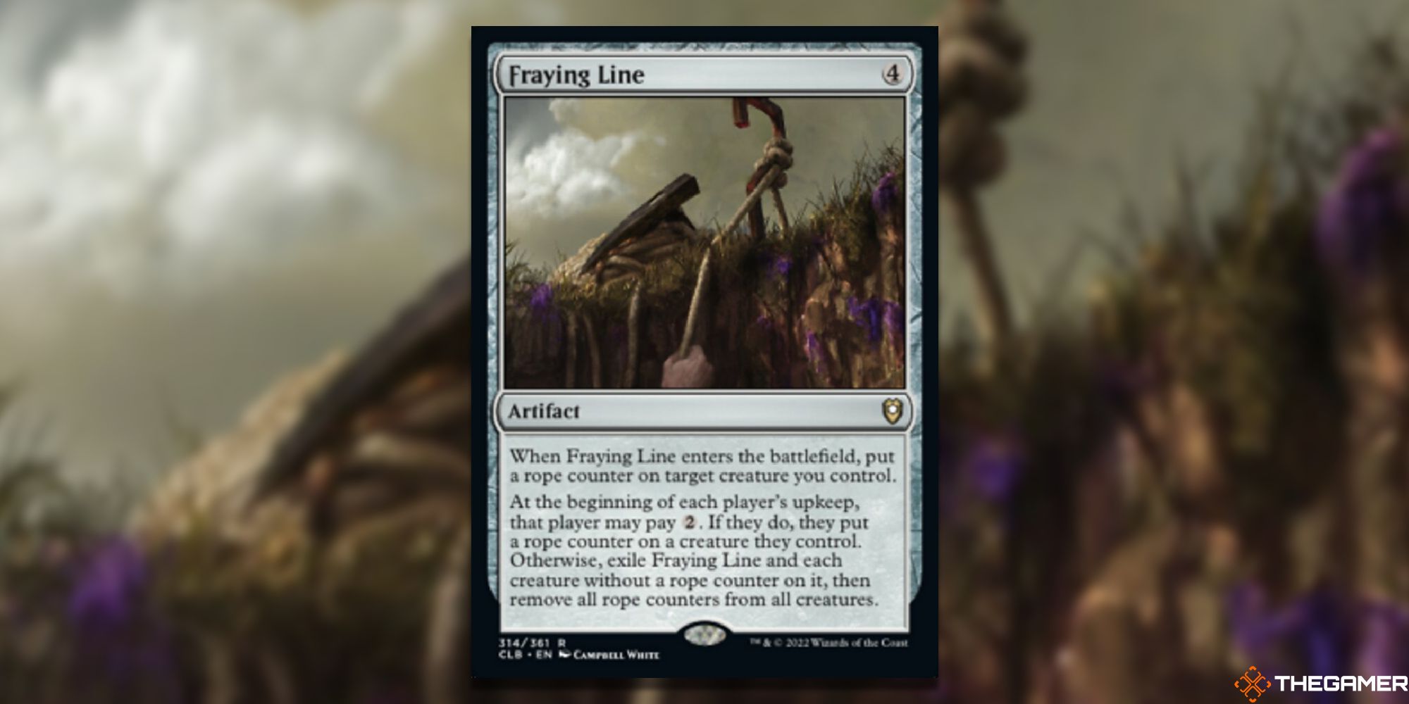 Magic: The Gathering Frayling Line full card with background