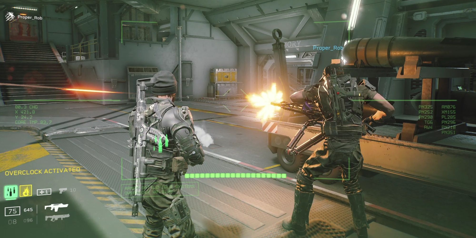 Aliens: Fireteam Elite - Gunner Using Overlock To Boost The Lancers Fire Rate