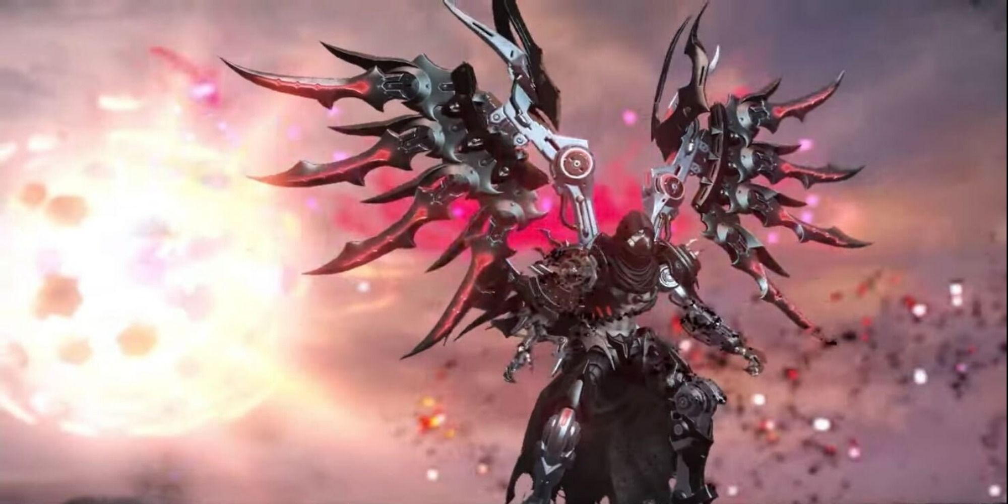 Lost Ark Krause fully evolved with wings and artificial sun behind him