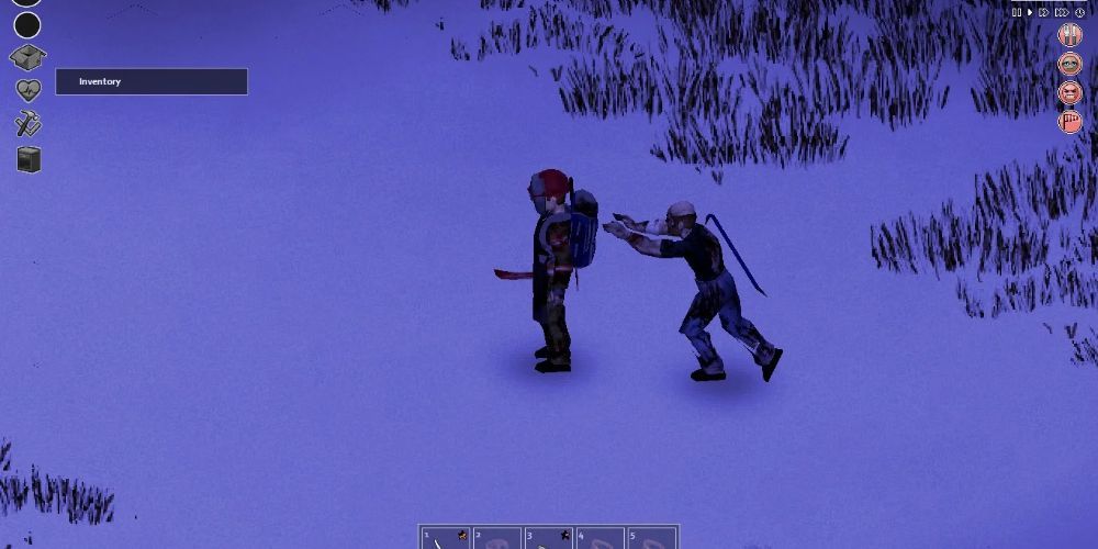 Project Zomboid Machete survivor wielding a machete