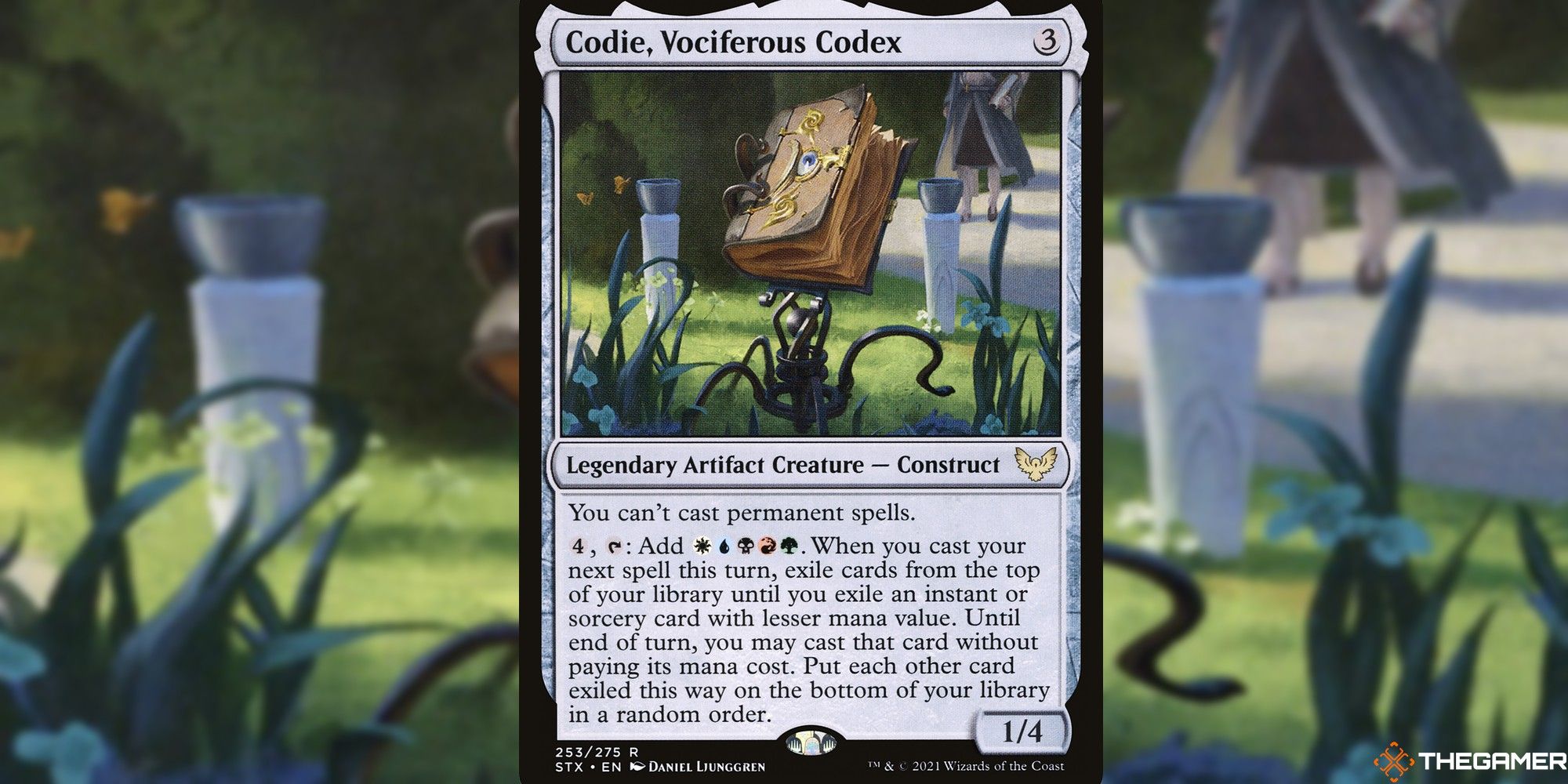 mtg codie vociferous codex full card and art background