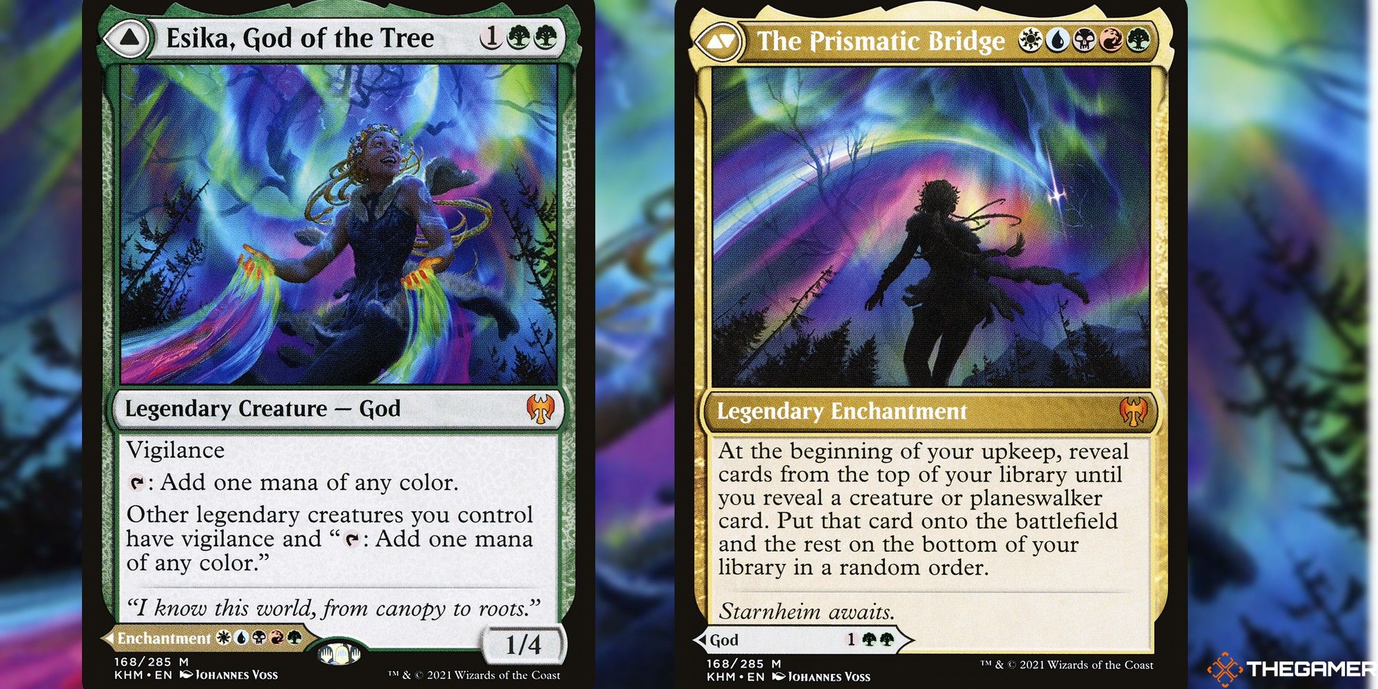 mtg esika god of the tree front and backside