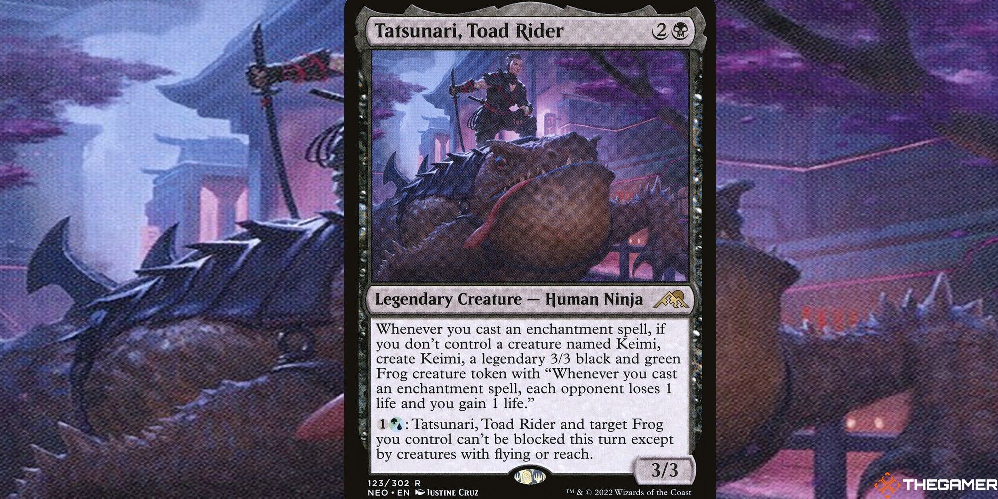 mtg tatsunari toad rider full card and art background