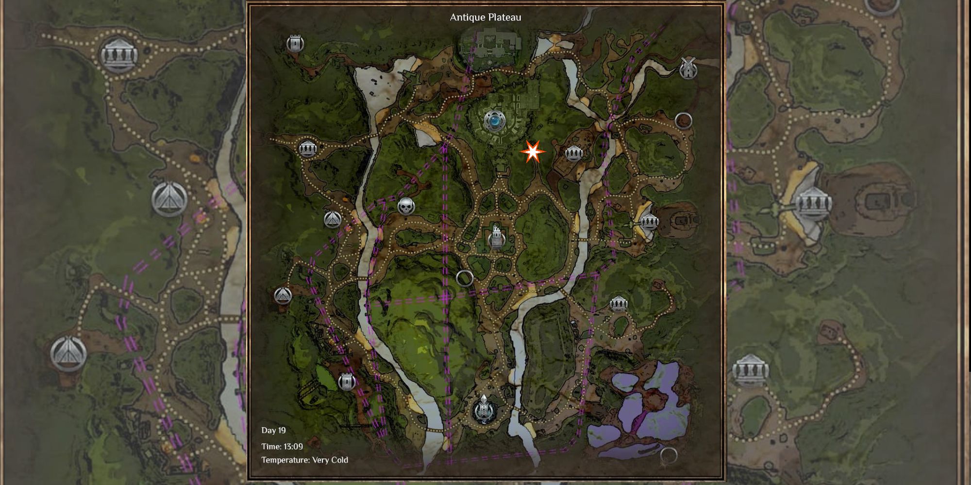 abandoned storage location marked on map