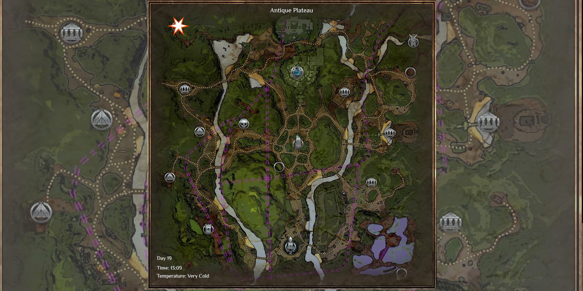 ancient bunker location marked on map