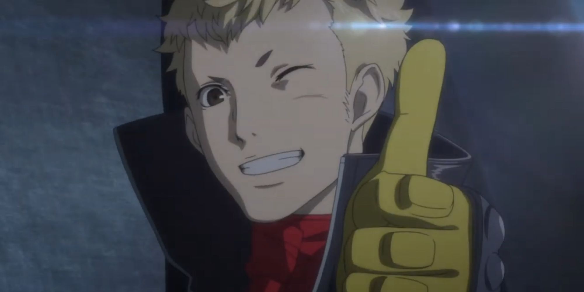 Ryuji gives a thumbs up after releasing the boat in time
