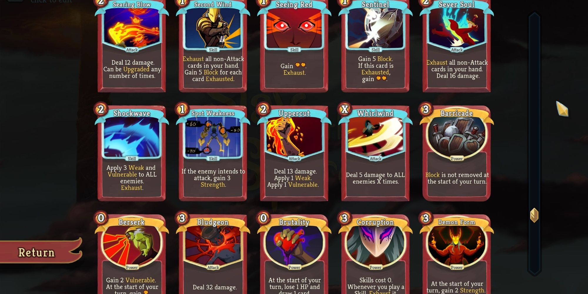 slay the spire ironclad cards