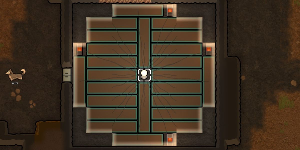 Hydroponics layout in RimWorld