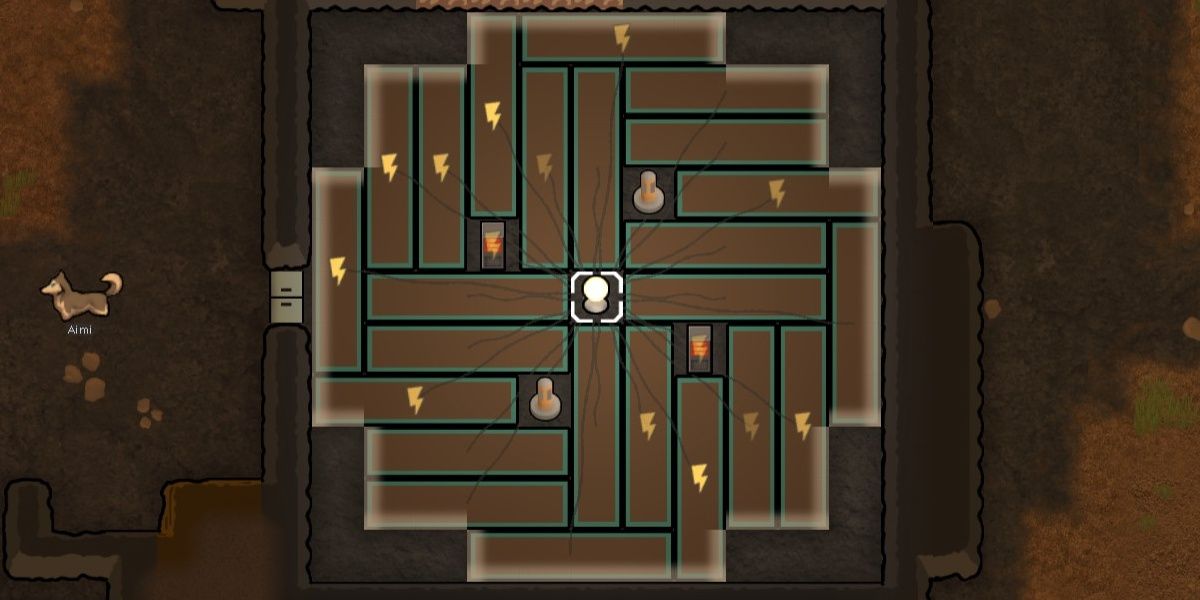 Hydroponics layout in RimWorld