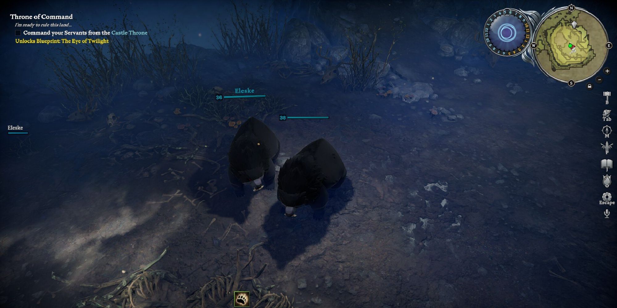 two players standing in bear form