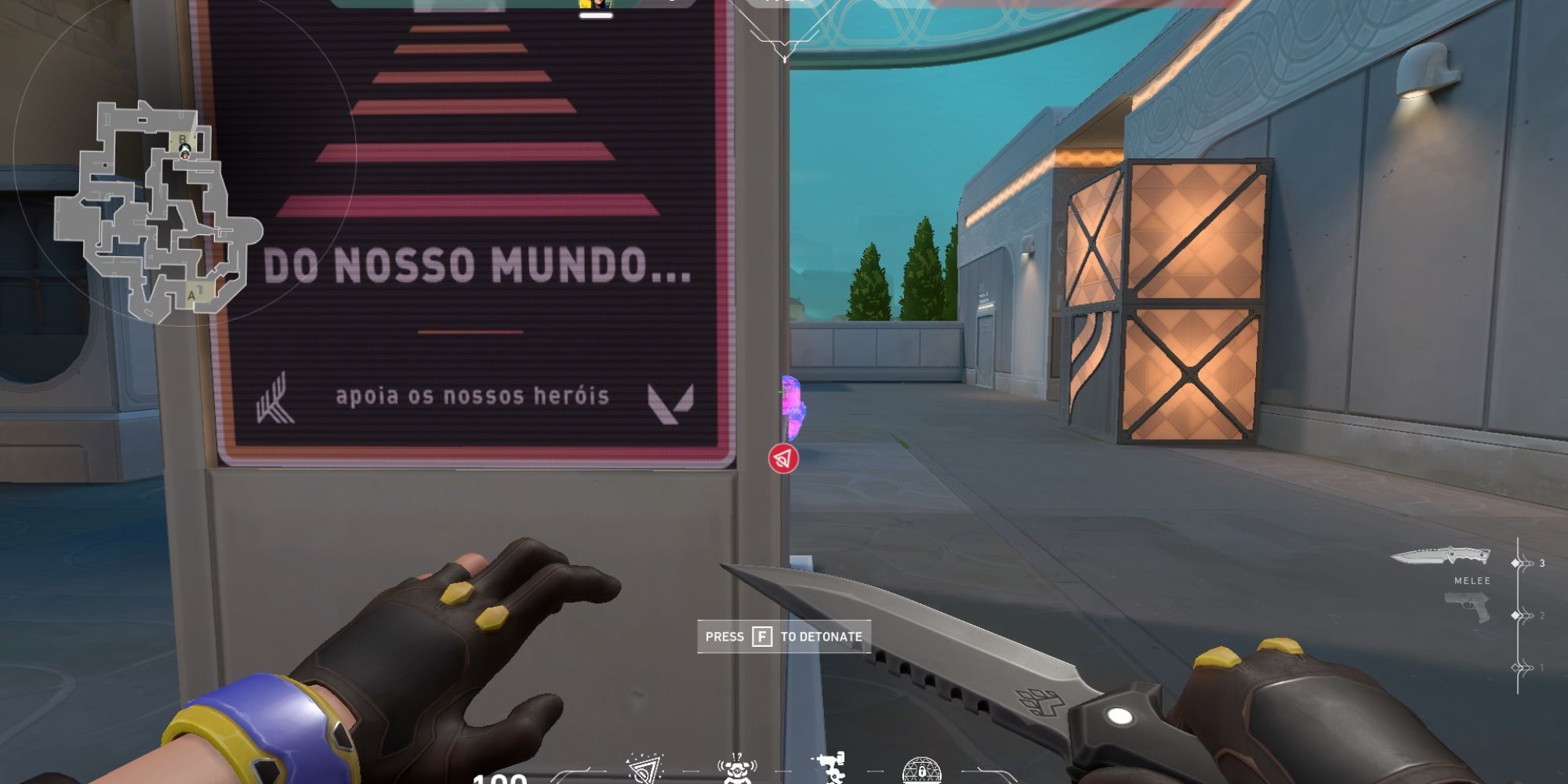 Valorant Swarm Grenade Placement On Top Of The Platform Base On B Site Pearl