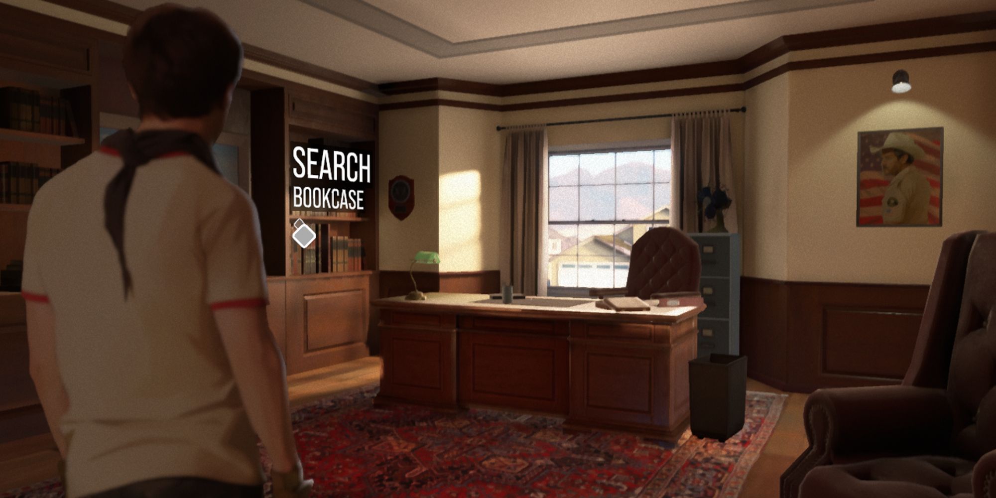 As Dusk Falls Screenshot Of Jay Search Bookcase
