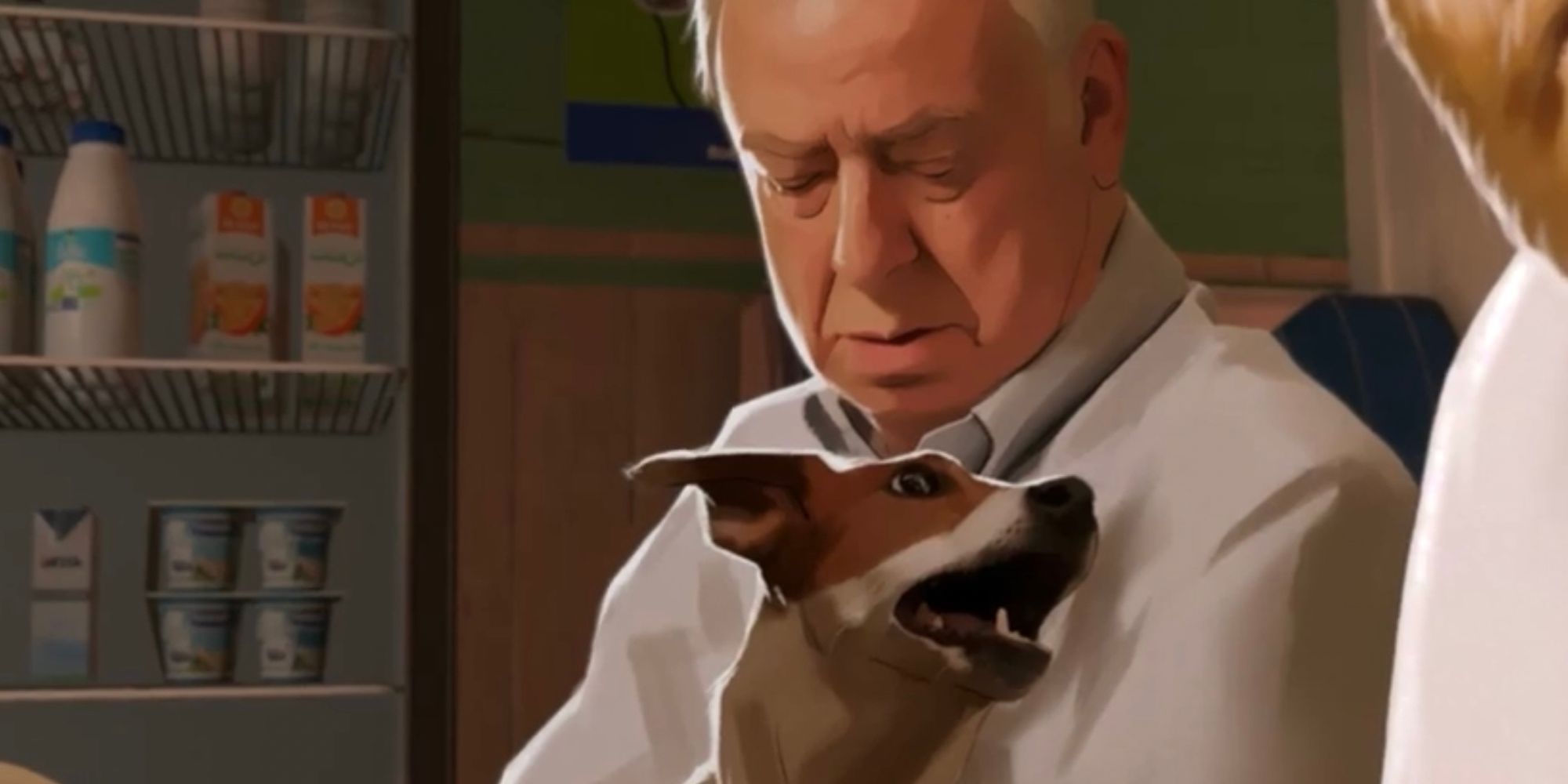 As Dusk Falls Jim Holding A Dog
