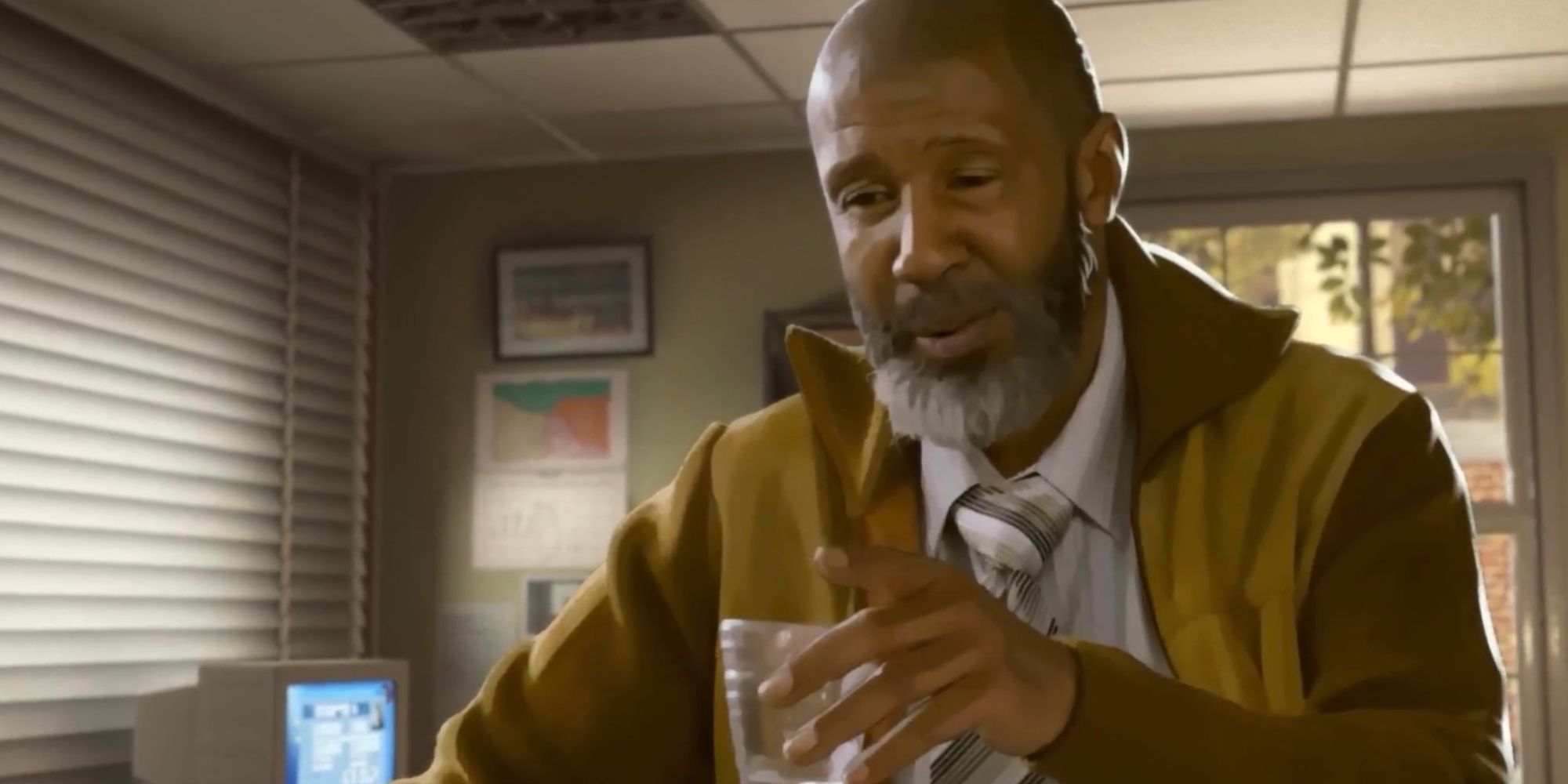 As Dusk Falls Special Agent Bradley Holding A Drink