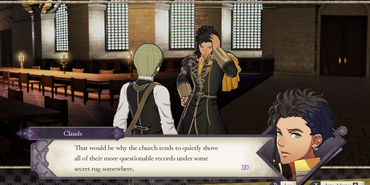 Claude talking about church secrets with Ignatz