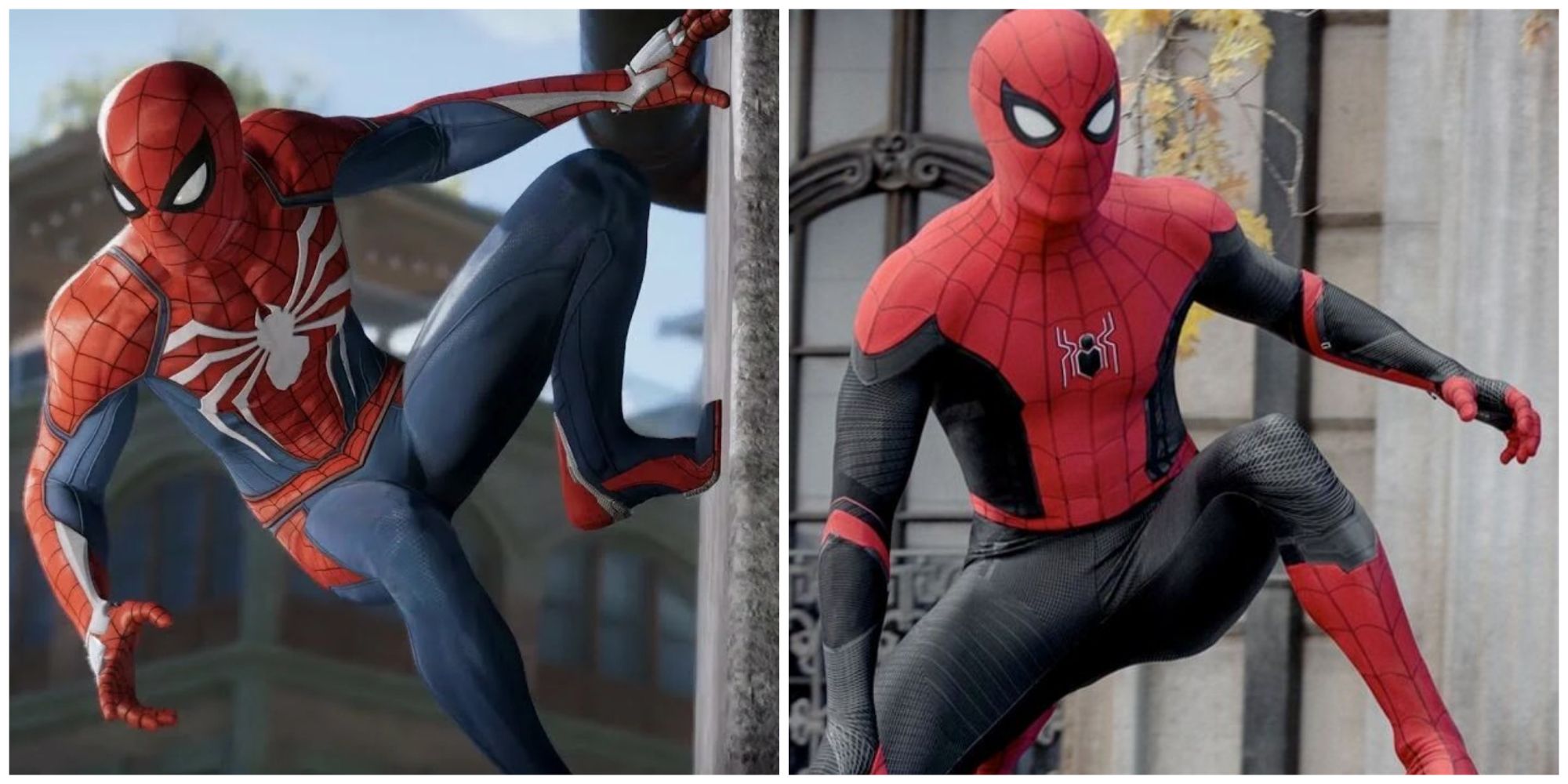 spider-man insomniac suit and mcu suit