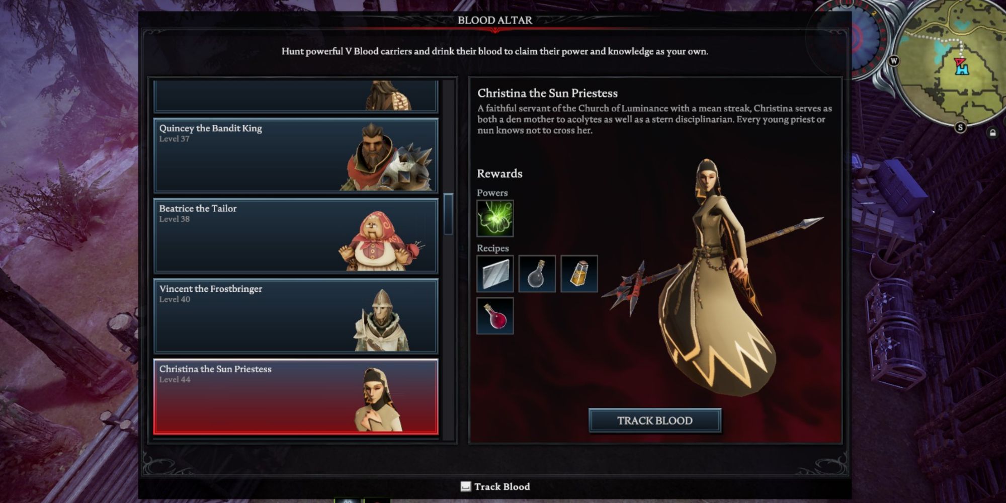 V Rising Christina The Sun Priestess Blood Altar