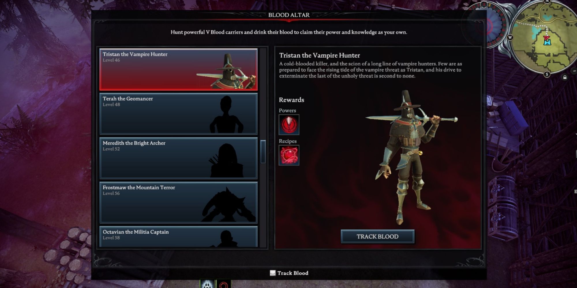 V Rising Tristan The Vampire Hunter Blood Altar