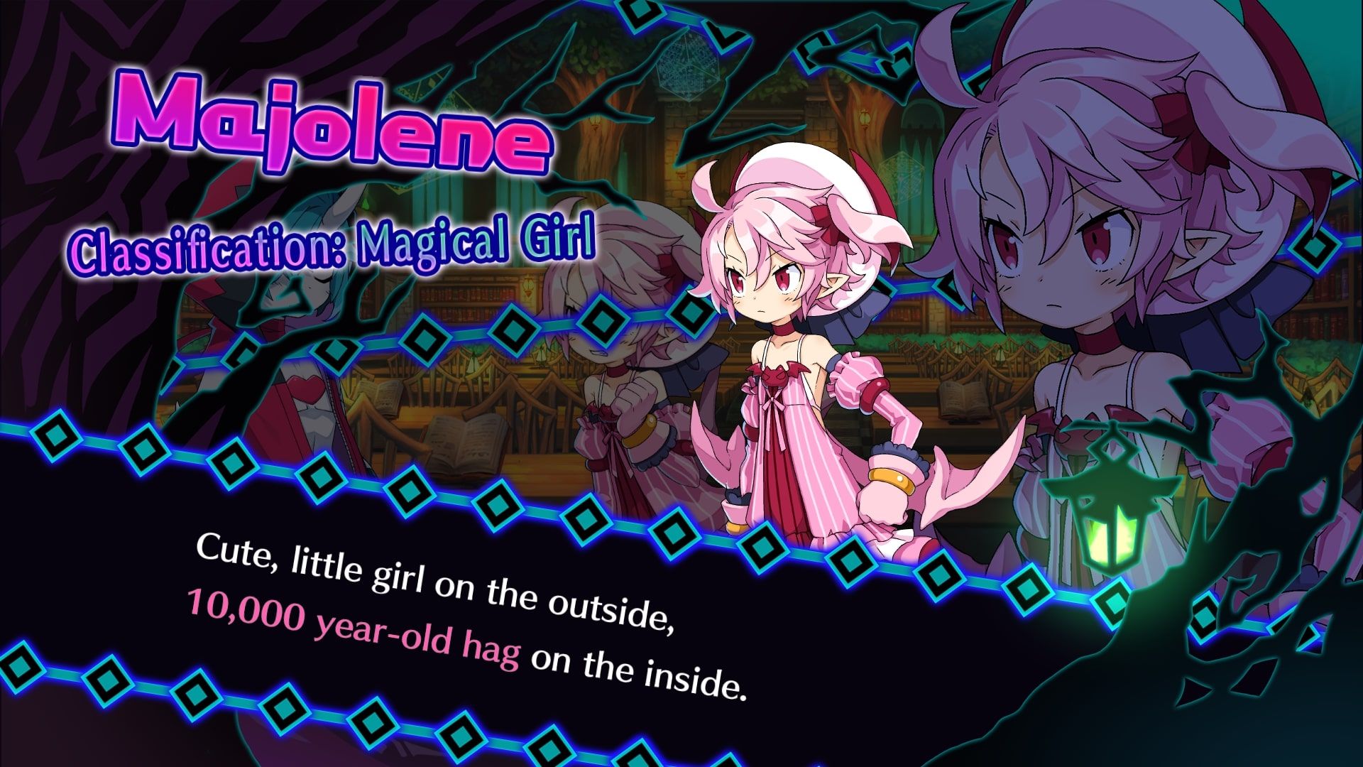 Disgaea 6 Majolene Info screen