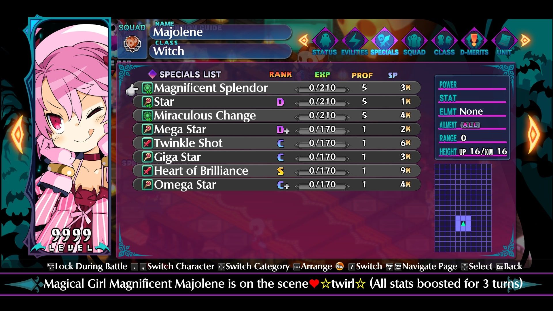 Disgaea 6 Majolene Specials screen