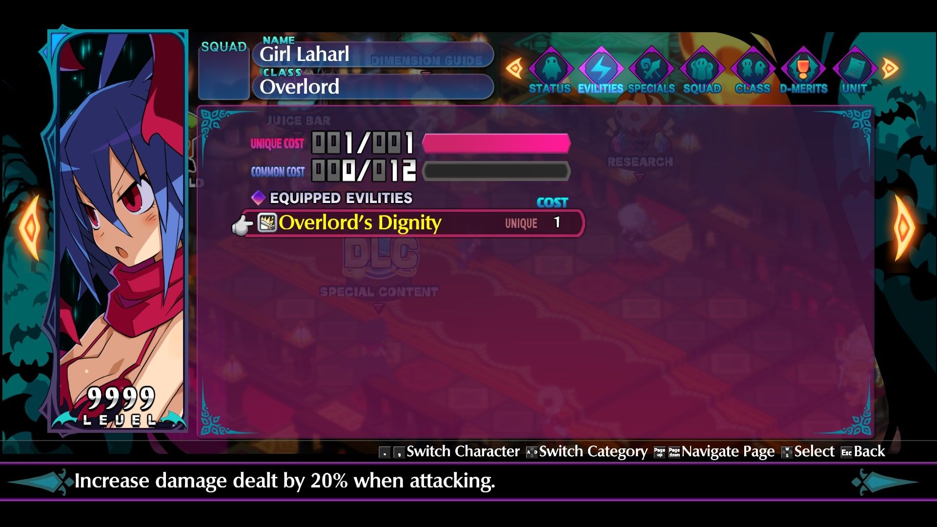 Disgaea 6 Girl Laharl Evility screen