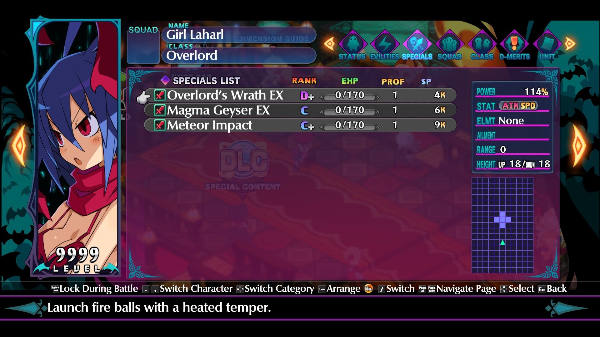 Disgaea 6 Girl Laharl Special Attack list
