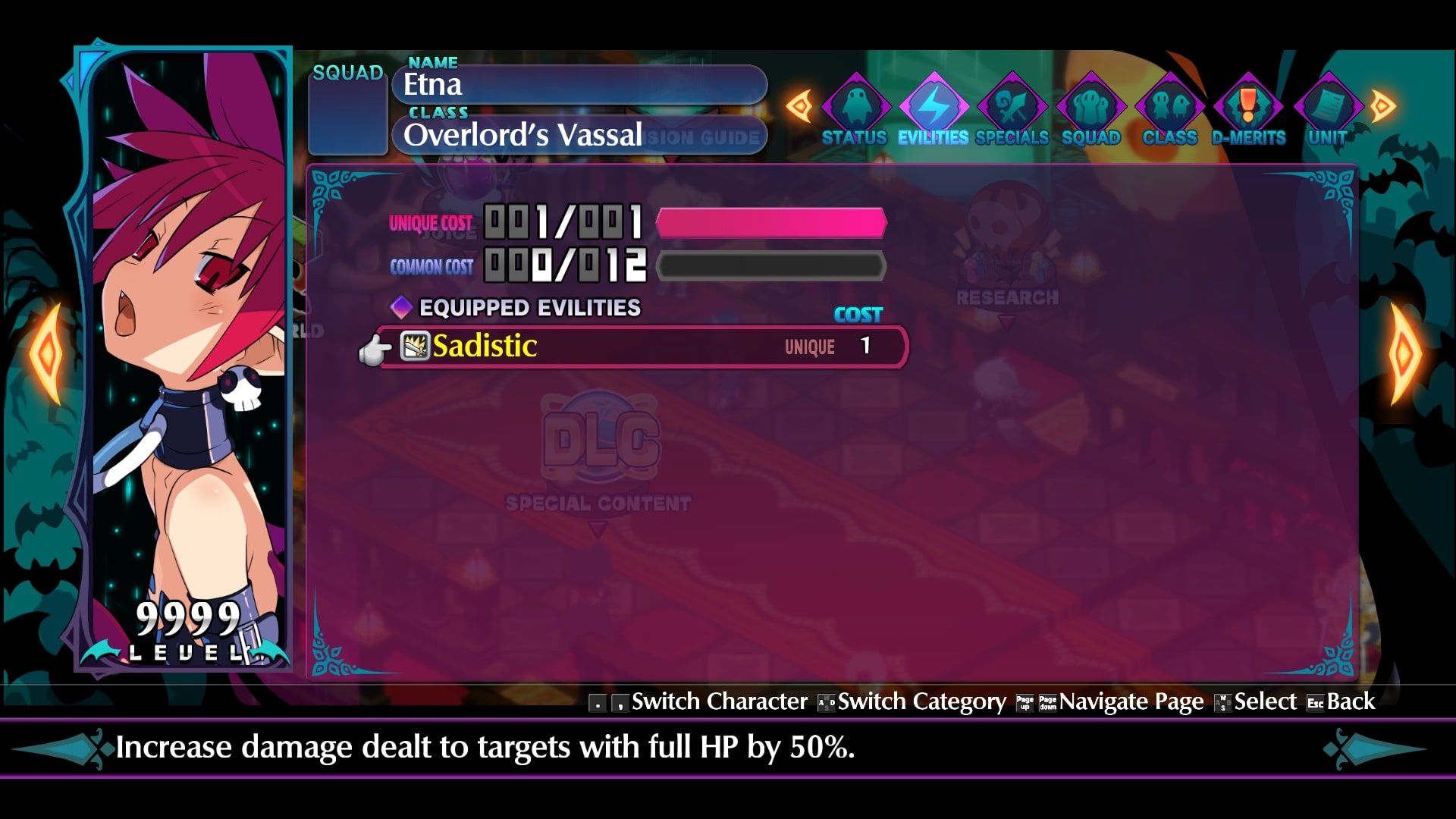Disgaea 6 Etna evility screen