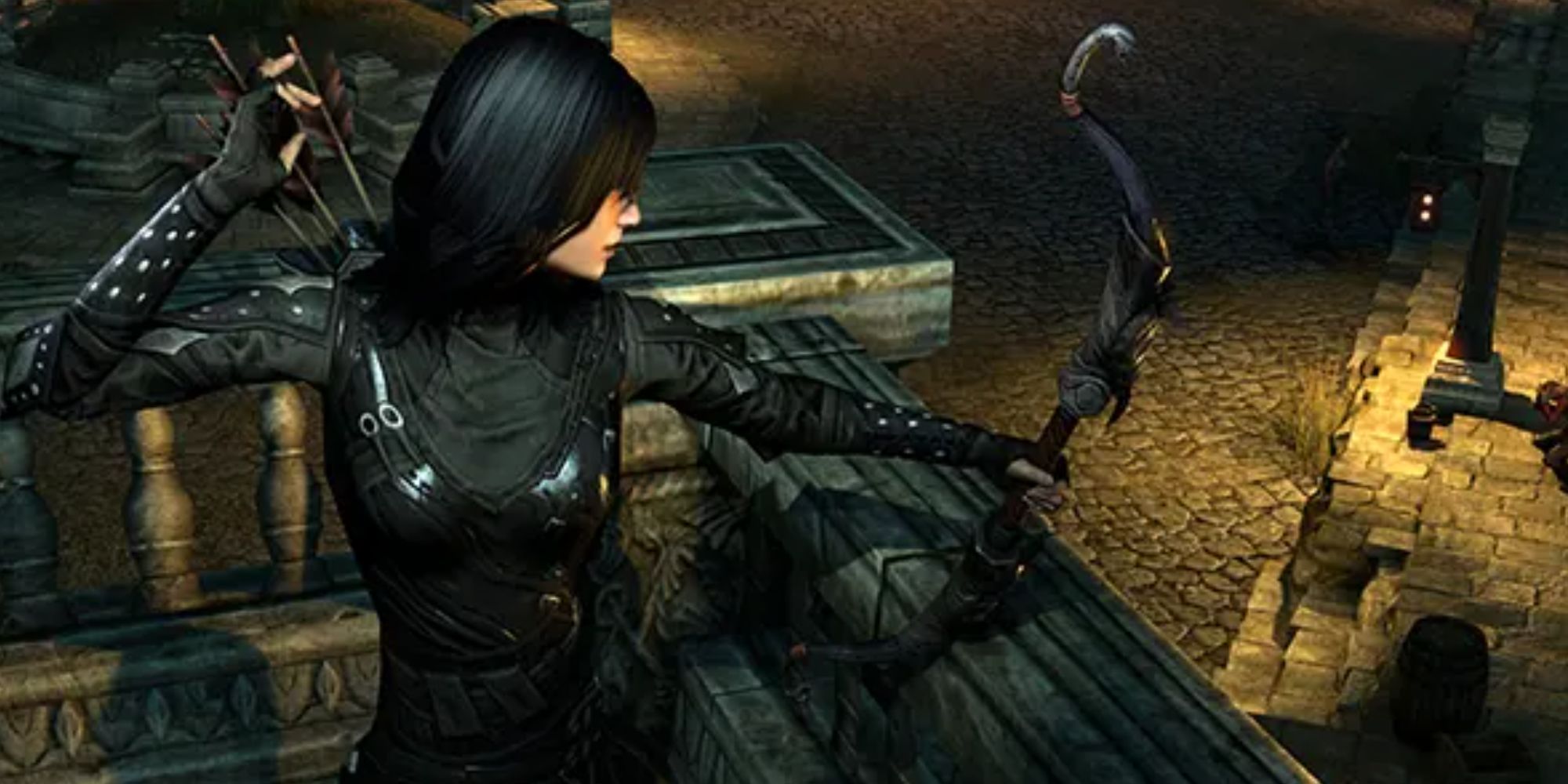 ESO Character Firing Arrows Using Their Bow