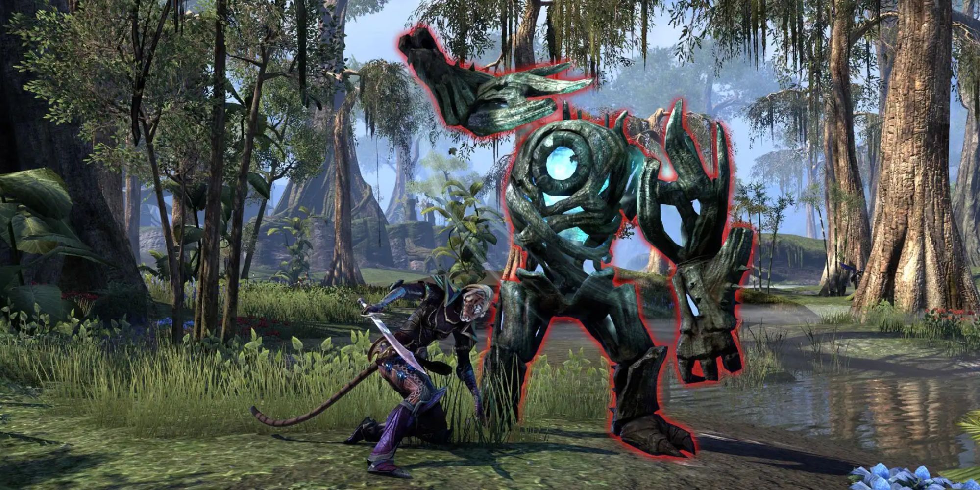 ESO Immovable Character Fighting A Battle