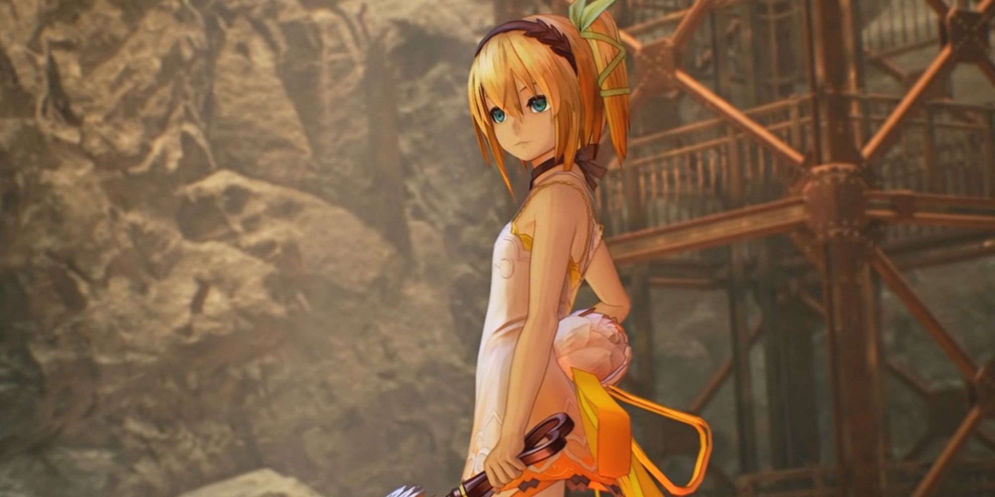 Tales of Arise, Edna wielding an umbrella.
