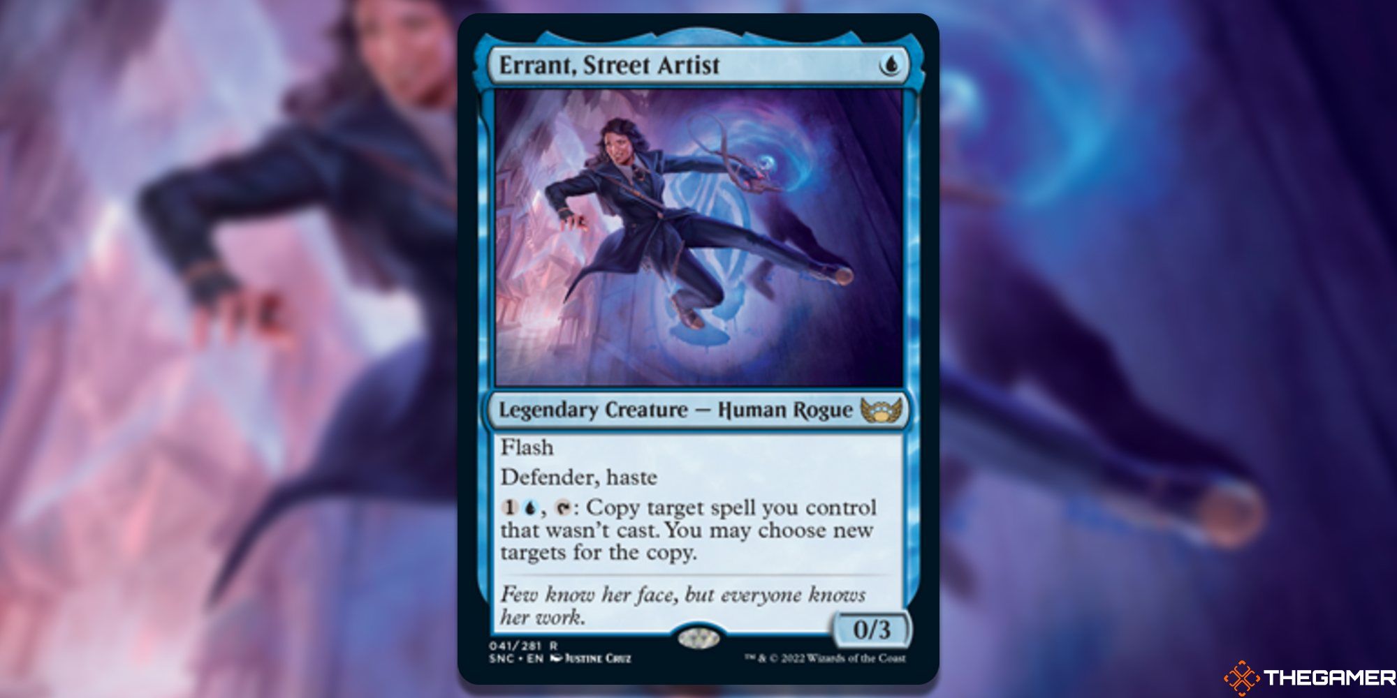 Errant, Street Artist card and blur