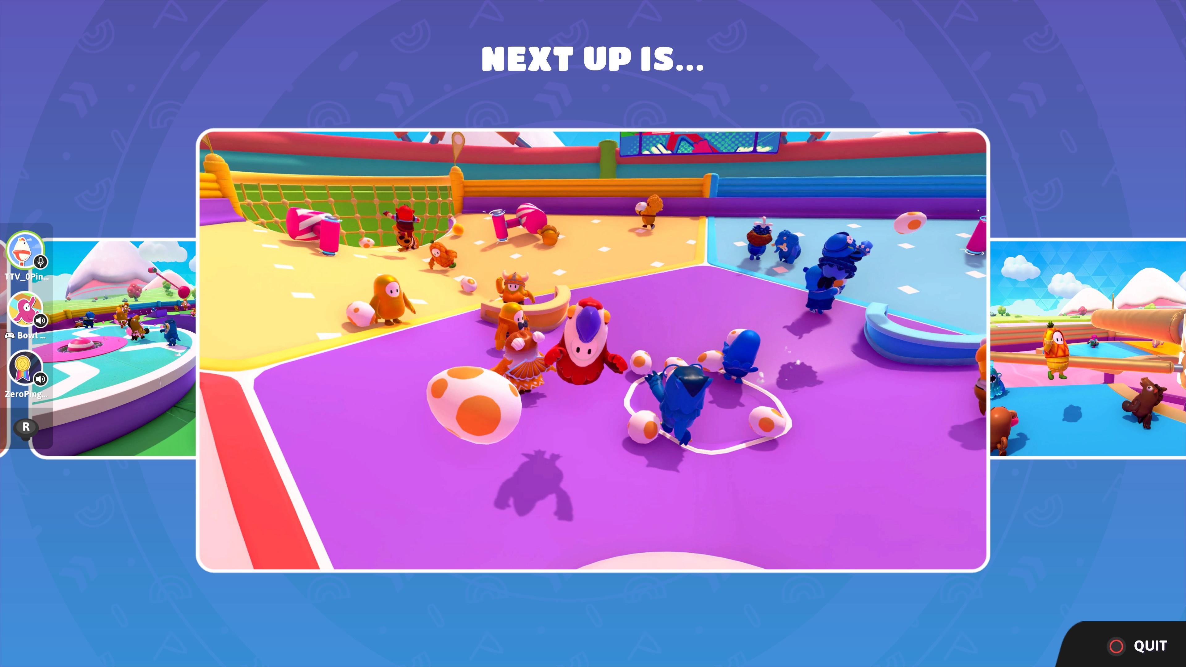 Egg Scramble preview image from the "Next Up Is..." screen in Fall Guys
