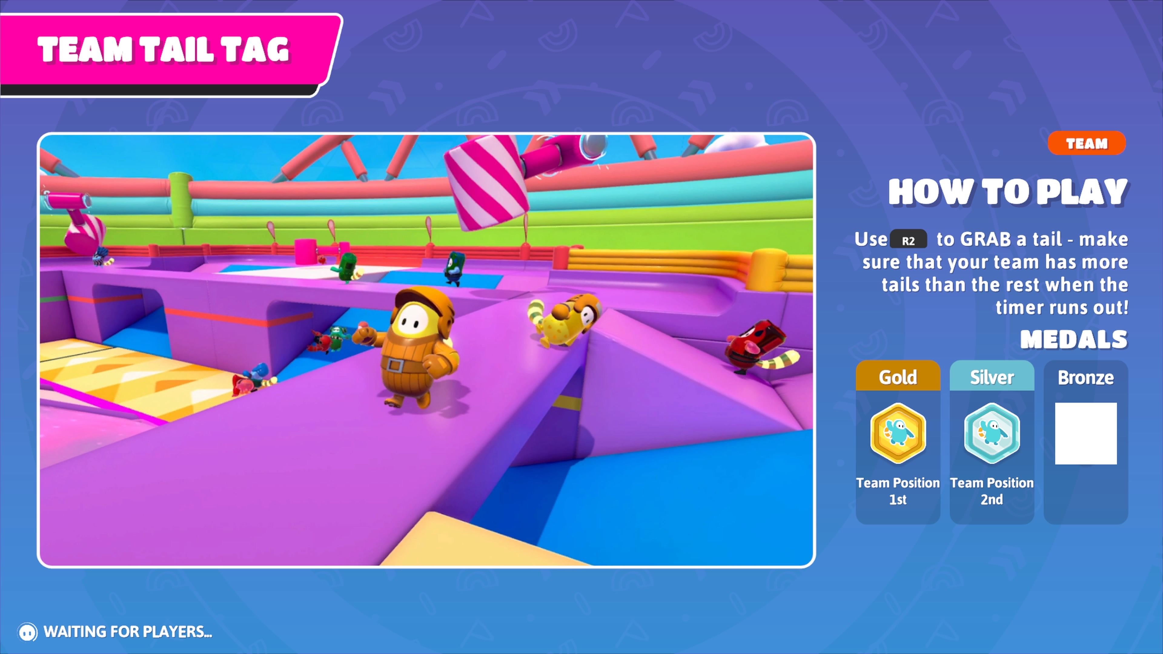 Team Tail Tag "How To Play" screen from Fall Guys