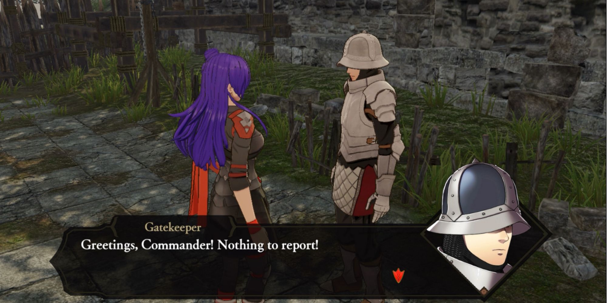 Shez speaks with the Gatekeeper in camp