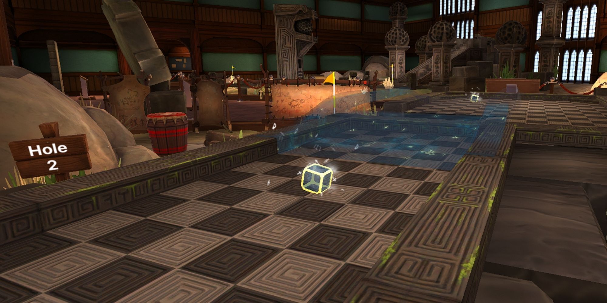 Golf With Your Friends - Museum Map Hole Two - Magical Cube 