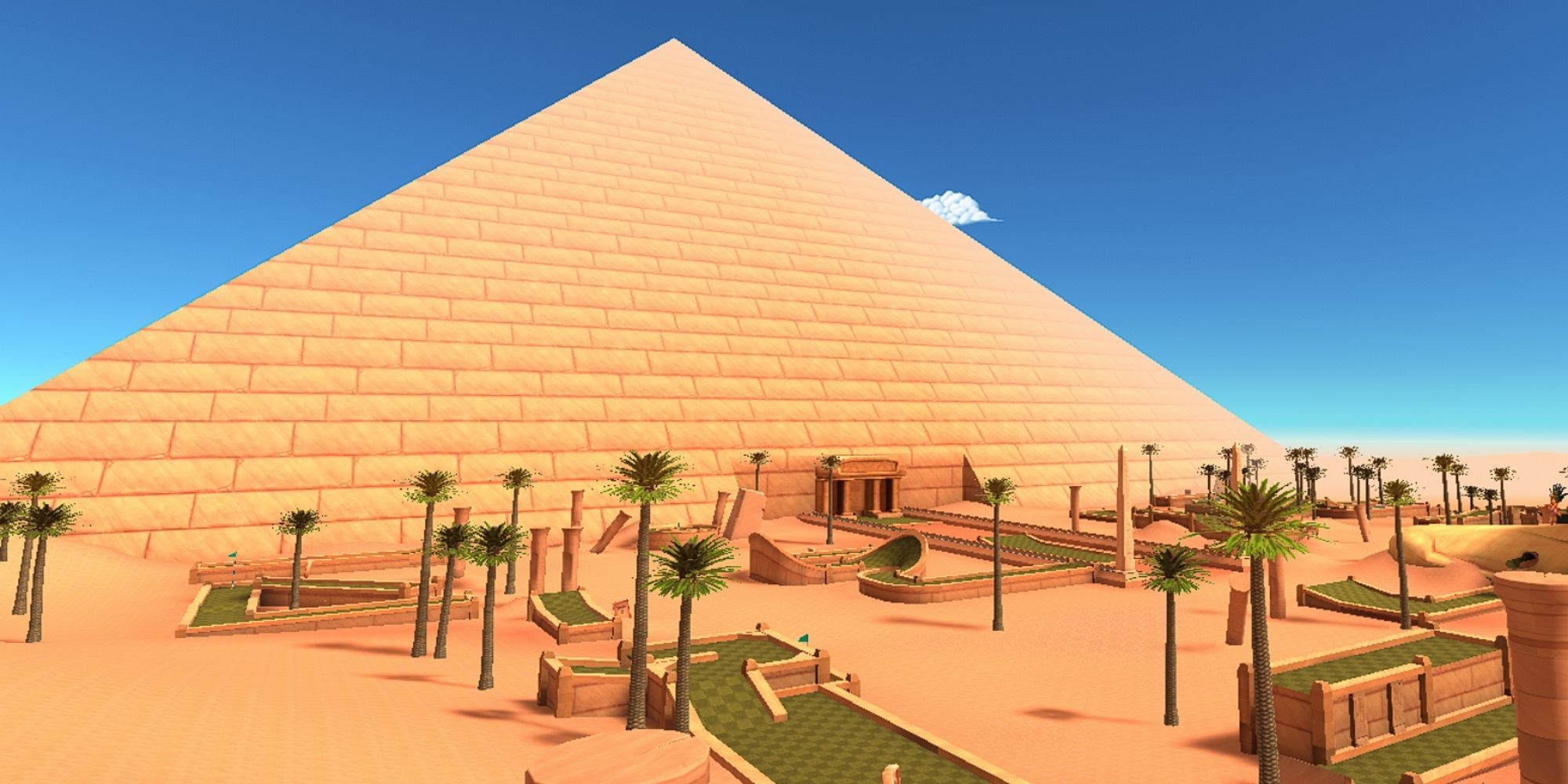 Golf With Your Friends - Oasis - Pyramid next to the course