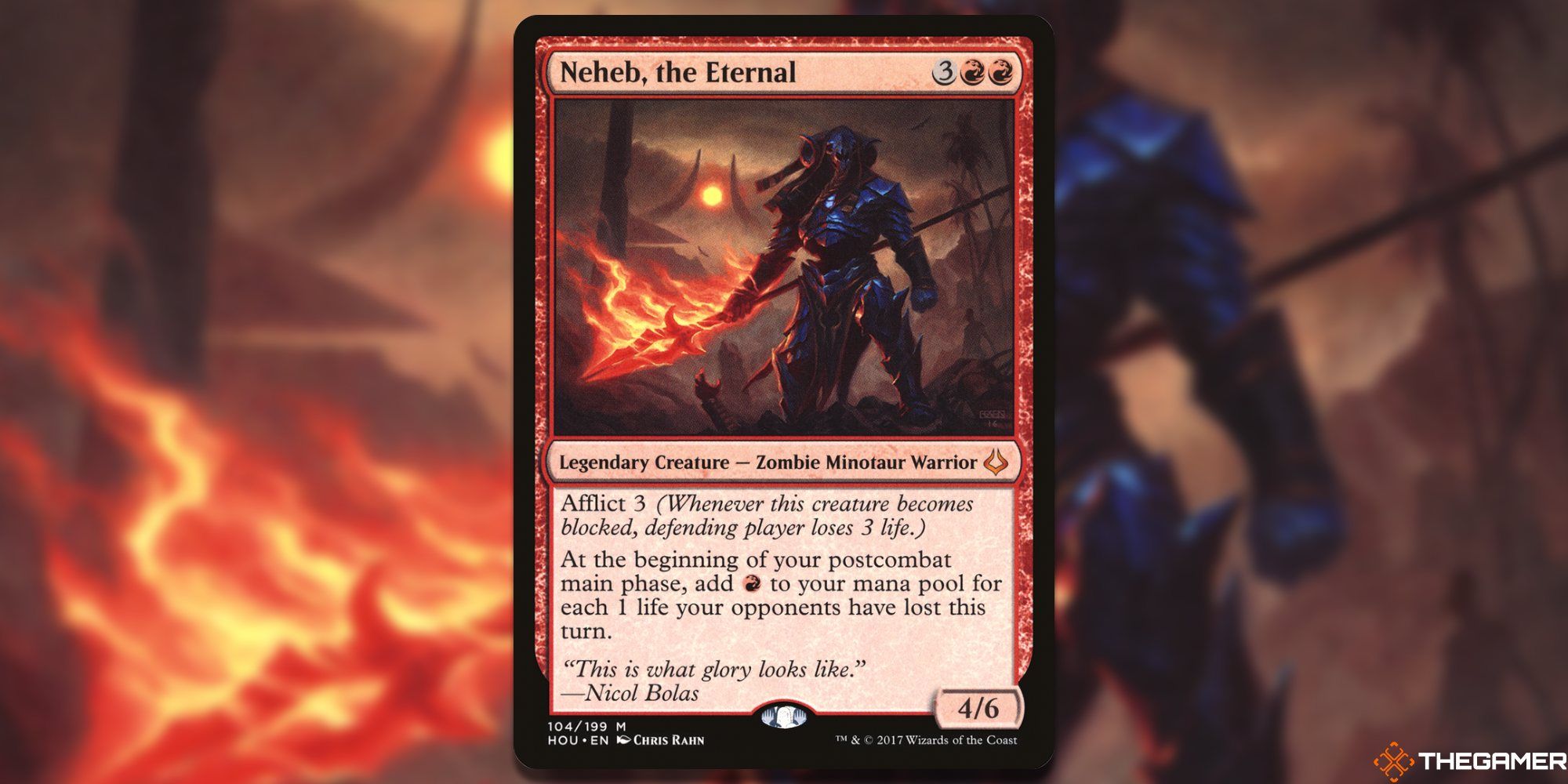 Image of the Neheb the Eternal card in Magic: The Gathering, with art by Chris Rahn