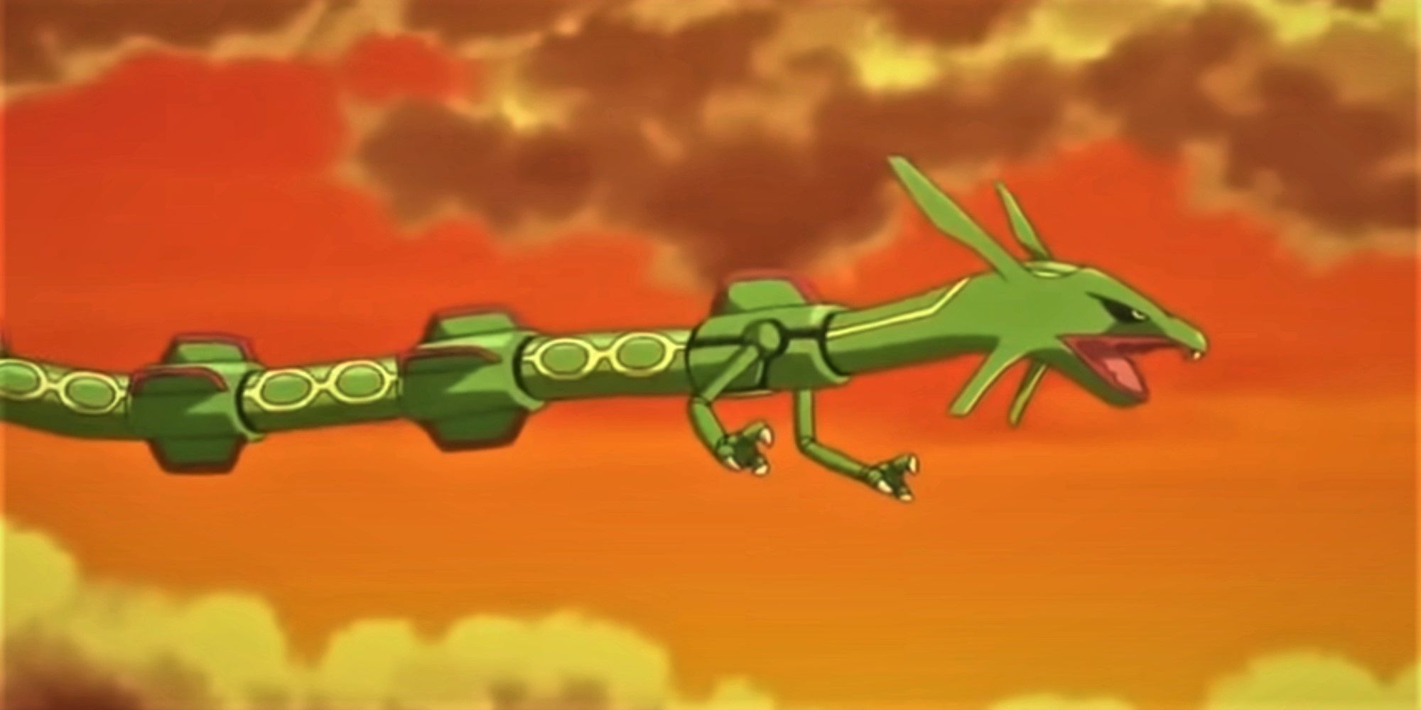 Rayquaza flying in the sky