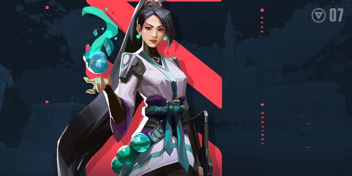 Official artwork of Sage from Valorant.