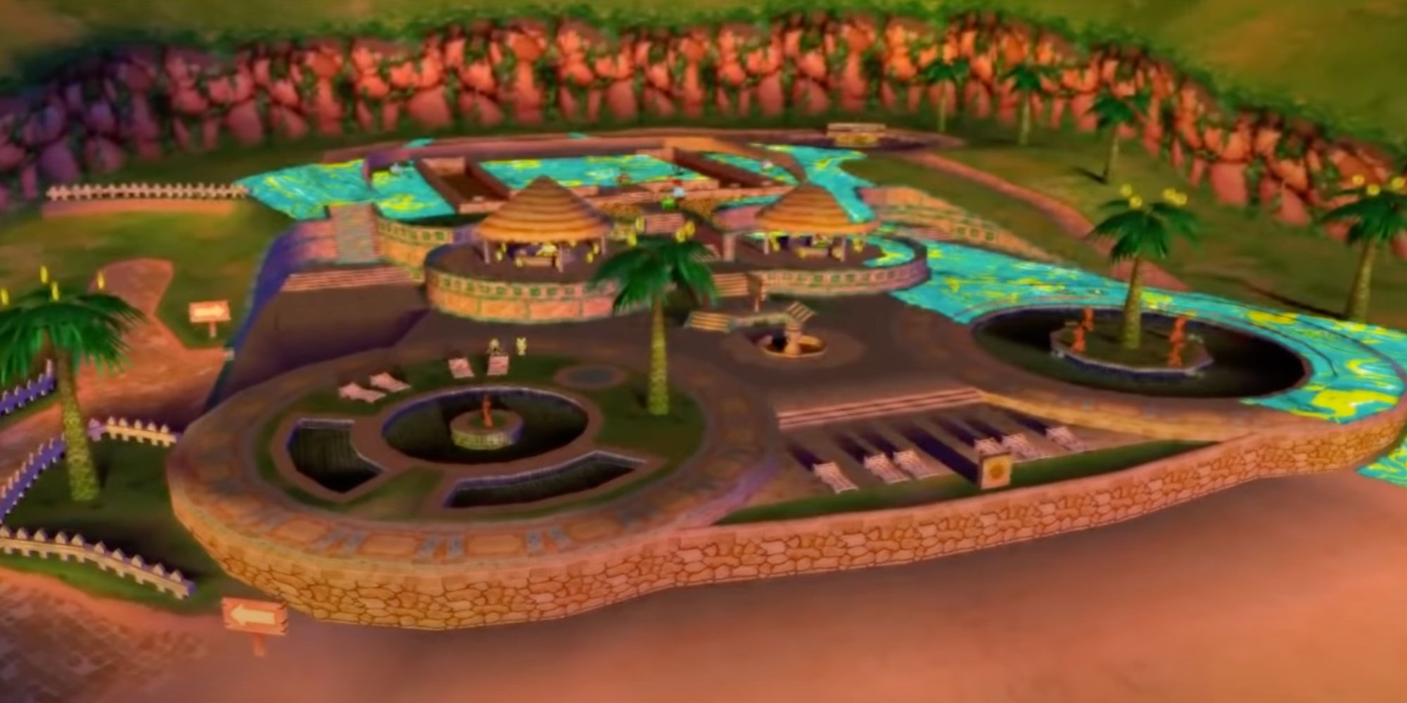View of Sirena Beach in Super Mario Sunshine
