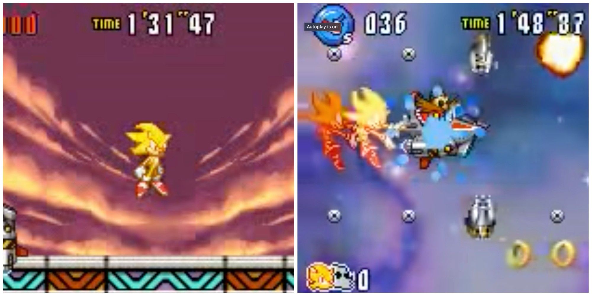 Sonic Advance 3 final super sonic and eggman team up on the right
