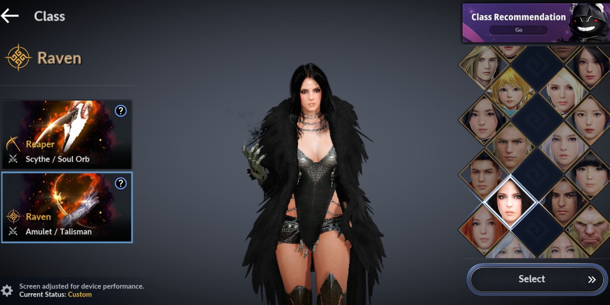 Sorceress-Raven-Reaper-class-selection-Black-Desert-Mobile-1