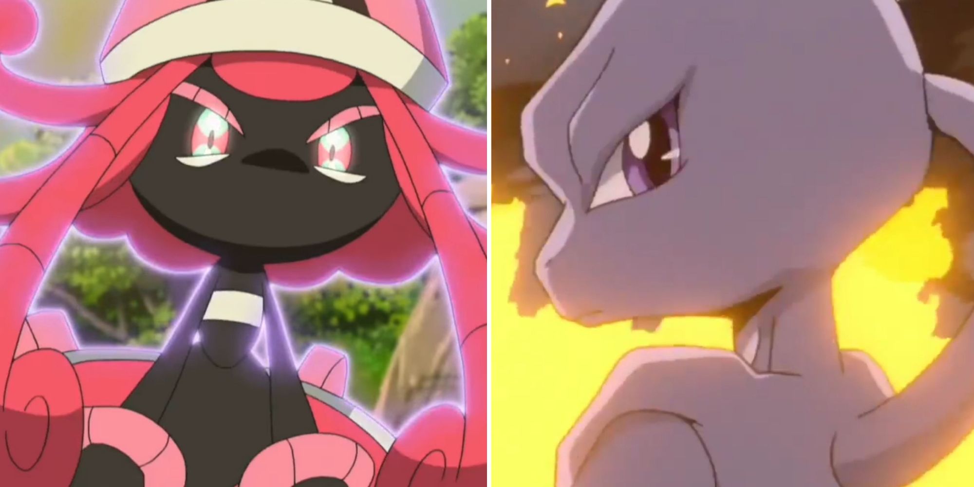 Tapu Lele and Mewtwo