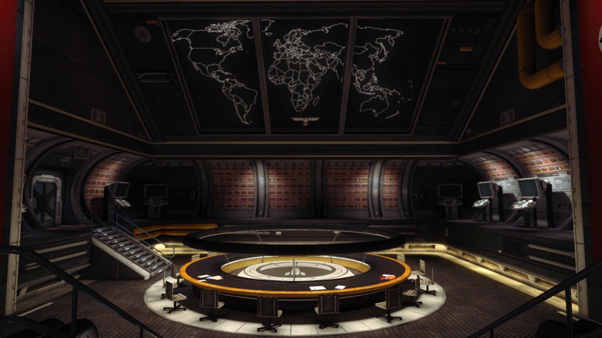 The War Room in the Lunar Base in Wolfenstein The New Order