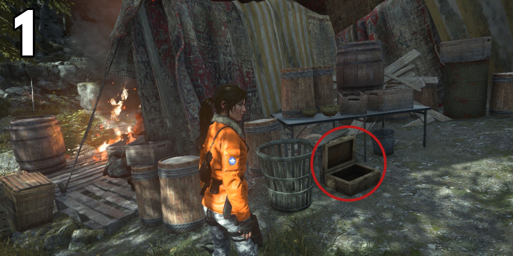 Tomb Raider acropolis relic box 1 in village