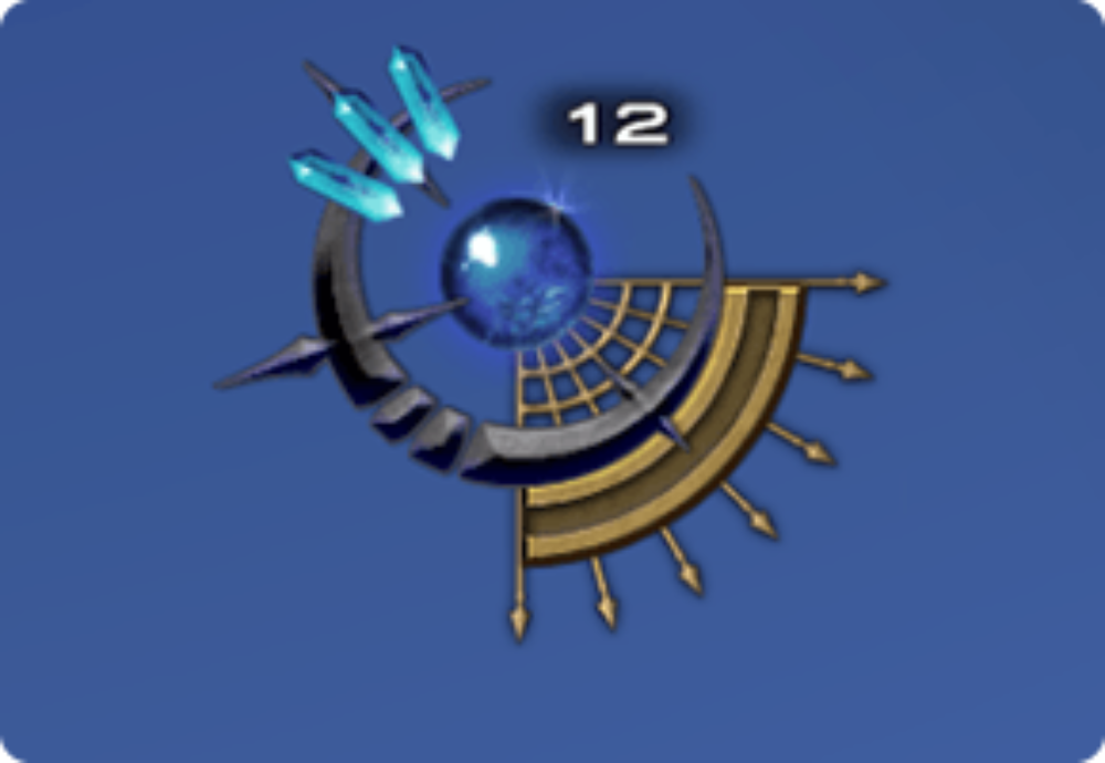 An image of the Black Mage Elemental Gauge Profession Mechanic on blue Bacjground - From Square Enix