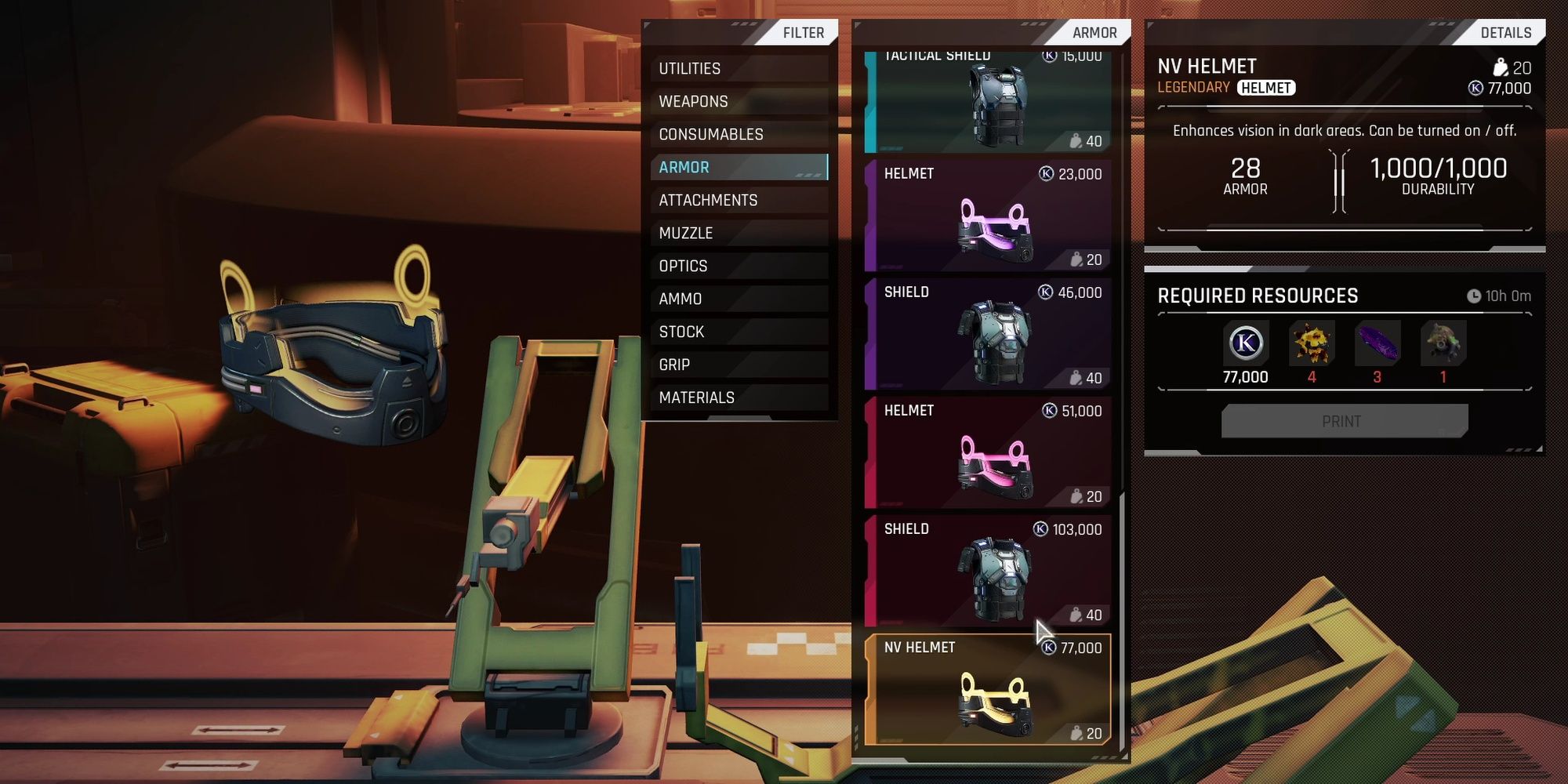 The Cycle: Frontier - High End Armor In The Gear Fabricator